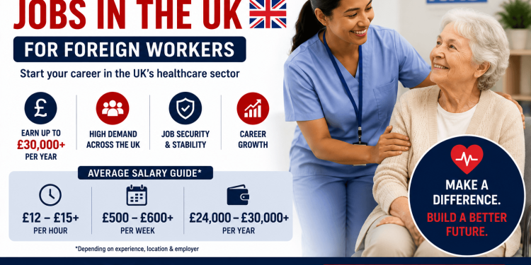 £30,000+ Healthcare & Support Jobs in UK for Foreign Workers