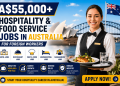 A$55,000+ Hospitality & Food Service Jobs in Australia for Foreign Workers