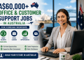 A$60,000+ Office & Customer Support Jobs in Australia for Foreign Workers