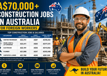 A$70,000+ Construction Jobs in Australia for Foreign Workers