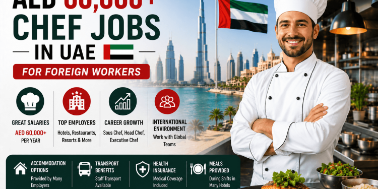 AED 60,000+ Chef Jobs in UAE for Foreign Workers