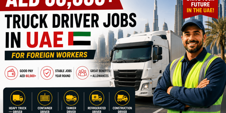AED 60,000+ Truck Driver Jobs in UAE for Foreign Workers