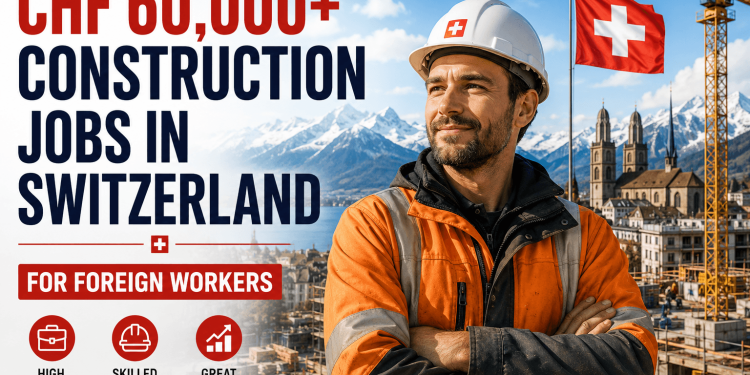 CHF 60,000+ Construction Jobs in Switzerland for Foreign Workers