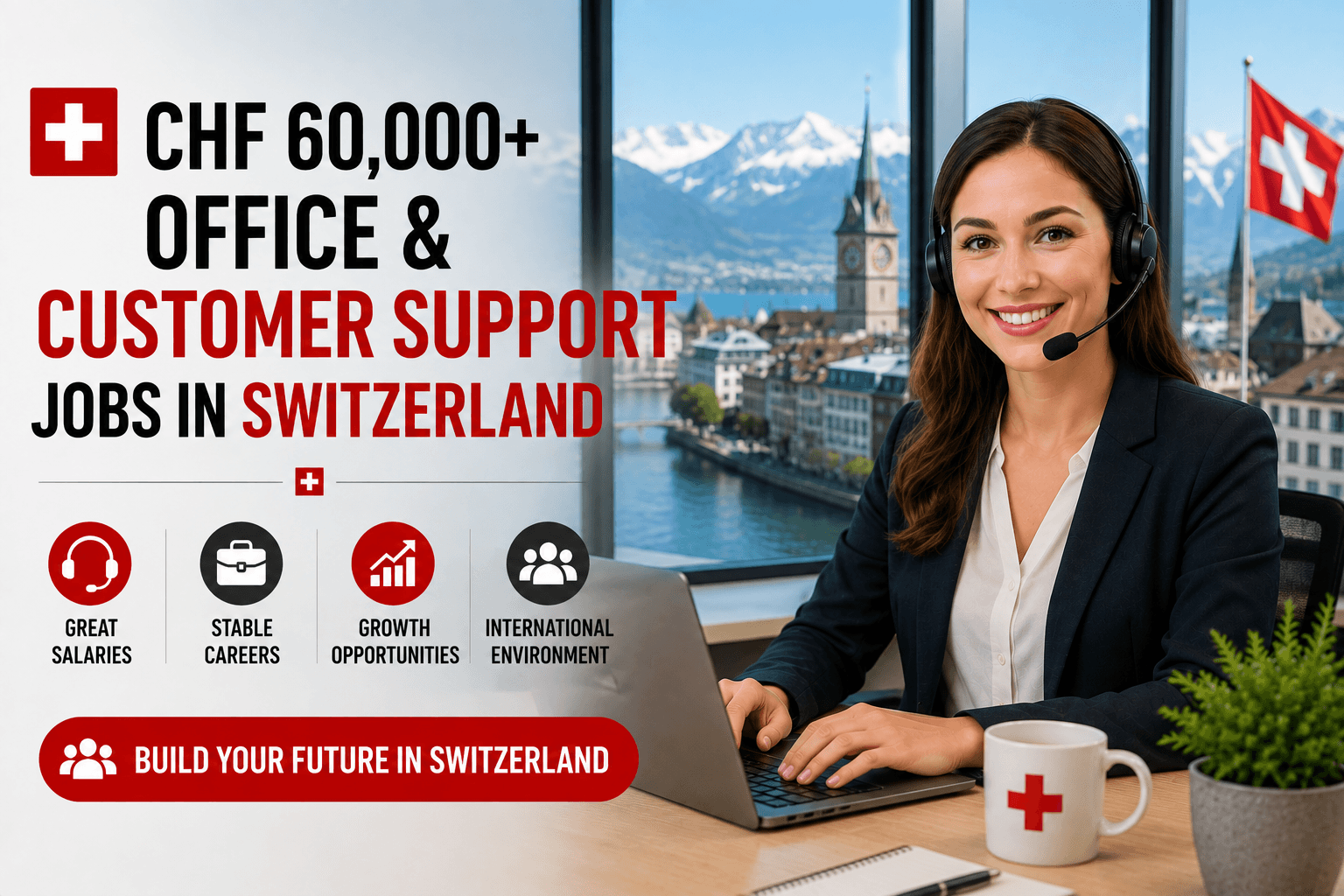 CHF 60,000+ Office & Customer Support Jobs in Switzerland for Foreign Workers