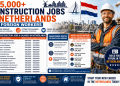 €35,000+ Construction Jobs in Netherlands for Foreign Workers