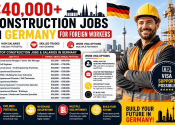 €40,000+ Construction Jobs in Germany for Foreign Workers