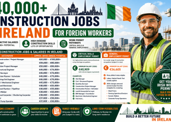 €40,000+ Construction Jobs in Ireland for Foreign Workers