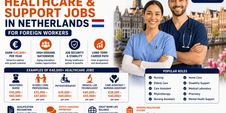 €40,000+ Healthcare & Support Jobs in Netherlands for Foreign Workers