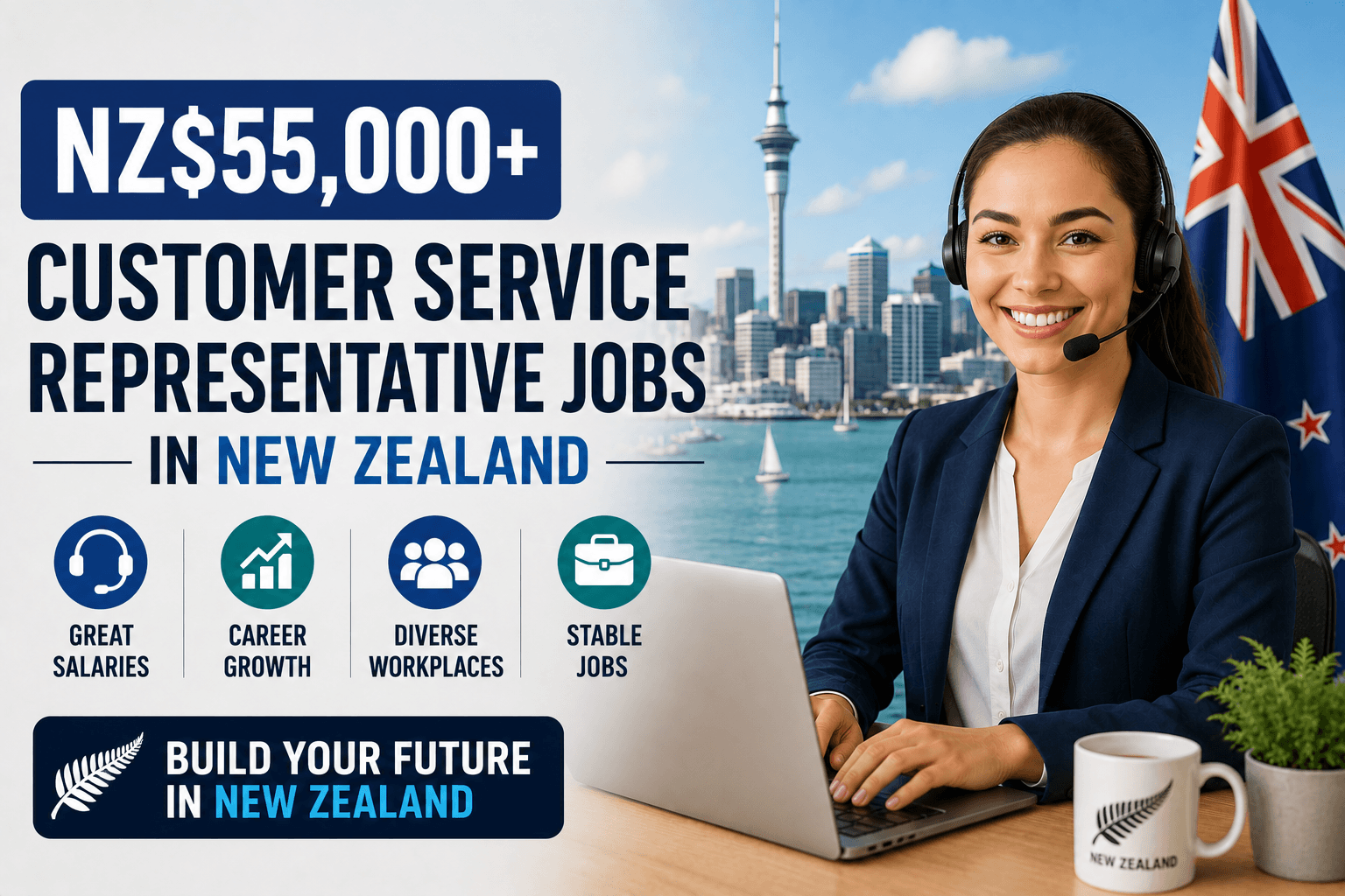 NZ$55,000+ Customer Service Representative Jobs in New Zealand for Foreign Workers