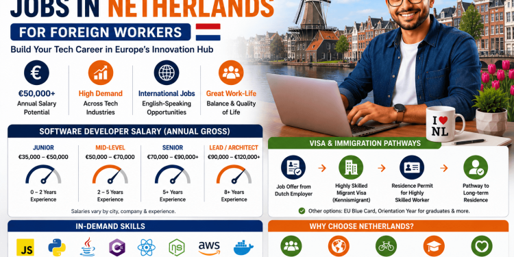 Software Developer Jobs in Netherlands for Foreign Workers - Salary & Requirements
